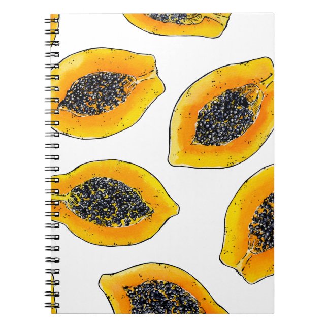 Caderno Espiral Fatias de Papaya (Frente)
