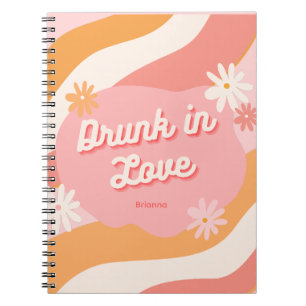 Caderno Espiral Favor de despedida de solteira rosa retrô