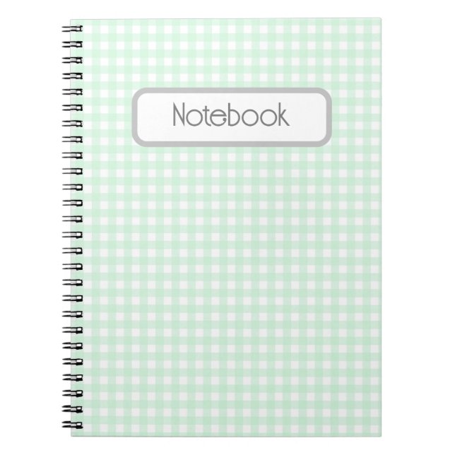 Caderno Espiral Faye e Lauren Green Gingham (Frente)
