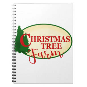 Caderno Espiral Fazenda de Árvore de Natal