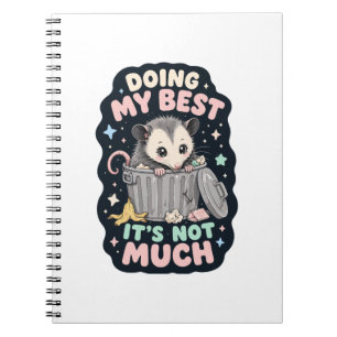 Caderno Espiral Fazendo o meu melhor humor de gambá