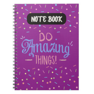 Caderno Espiral Fazer Coisas Incríveis Citações Motivacionais Livr