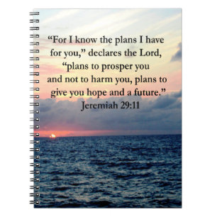 CADERNO ESPIRAL FÉ EM JEREMIAH 29:11 SUNRISE VERSE