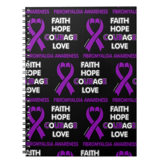 Caderno Espiral Fé Esperança Coragem Amor... Fibro (Frente)