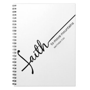 Caderno Espiral Fé para Mover Montanhas - Notebook