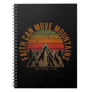 Caderno Espiral fé pode mover montanhas 