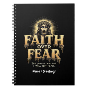 Caderno Espiral Fé Sobre Medo O Senhor Está Do Meu Lado