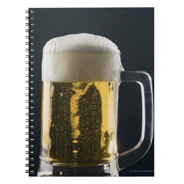 Caderno Espiral Fechamento de um copo de cerveja (Frente)
