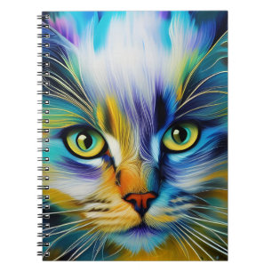 Caderno Espiral Feche um Cristóvão Siamês Colorido