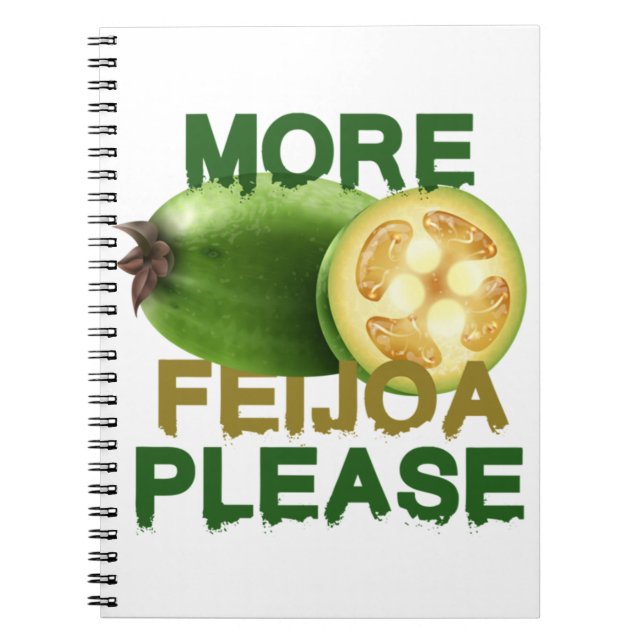 CADERNO ESPIRAL FEIJOA FRUTA! PRESENTE BONITA PARA AMANTES RARAMEN (Frente)