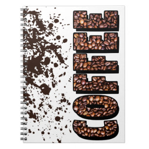 Caderno Espiral Feijões de café