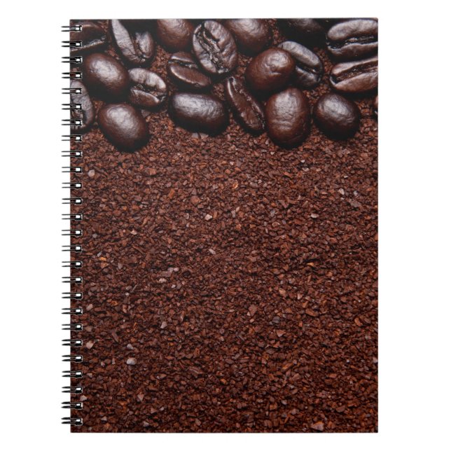 Caderno Espiral Feijões de café - modelos personalizados feijão de (Frente)