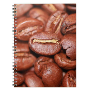 Caderno Espiral Feijões de café torrados