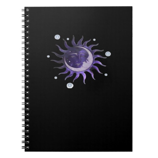 Caderno Espiral Feiticeira Gótica Sun E Moon (Frente)