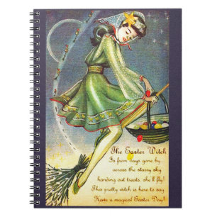 Caderno Espiral Feiticeira Páscoa