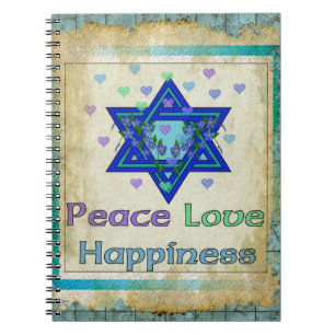 Caderno Espiral Felicidade do amor da paz