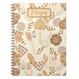 Caderno Espiral Felicidade em padaria: Artisan Bread &Barley, Beig