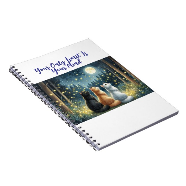Caderno Espiral Feline Friends e o Luar (Lado Direito)