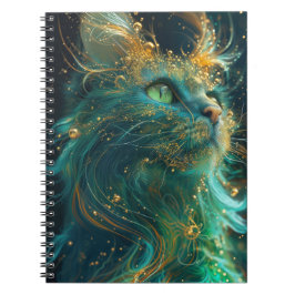 Caderno Espiral Felino Místico