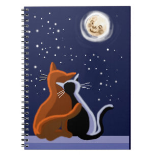Caderno Espiral felinos e romance