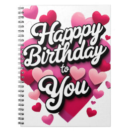 Caderno Espiral Feliz aniversário