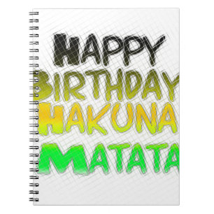 Caderno Espiral Feliz Aniversário Gelado Hakuna Matata eco Inspira