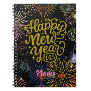 Caderno Espiral Feliz ano novo 2023 Thunder_Cove