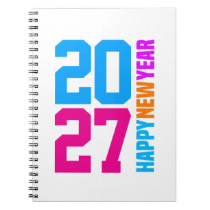 Caderno Espiral Feliz Ano Novo 2027