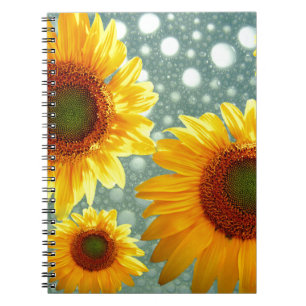 Caderno Espiral Feliz Bubble Sunflower