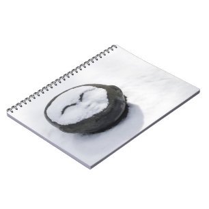Caderno Espiral Feliz Buda com a neve facial