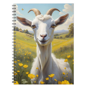 Caderno Espiral Feliz Cachorro Vibrante de Cabra