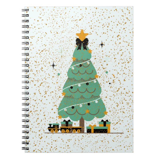 Caderno Espiral Feliz Design de Natal (Frente)