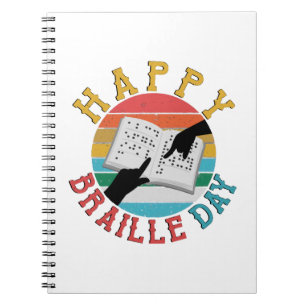 Caderno Espiral Feliz Dia Braille
