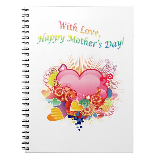 Caderno Espiral Feliz Dia das Mães #3 - Diário (Frente)