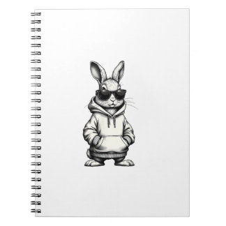 Caderno Espiral feliz dia de páscoa coelho de páscoa meninos menin
