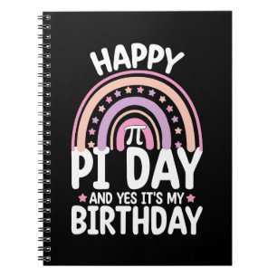 Caderno Espiral Feliz Dia Do Pi E Sim É Meu Aniversário Arco-Íris