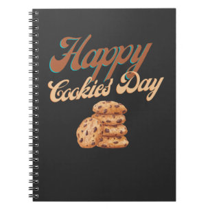 Caderno Espiral Feliz Dia dos Biscoitos, Dia Nacional dos Biscoito