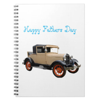 Caderno Espiral Feliz Dia dos Pais Carro Antigo