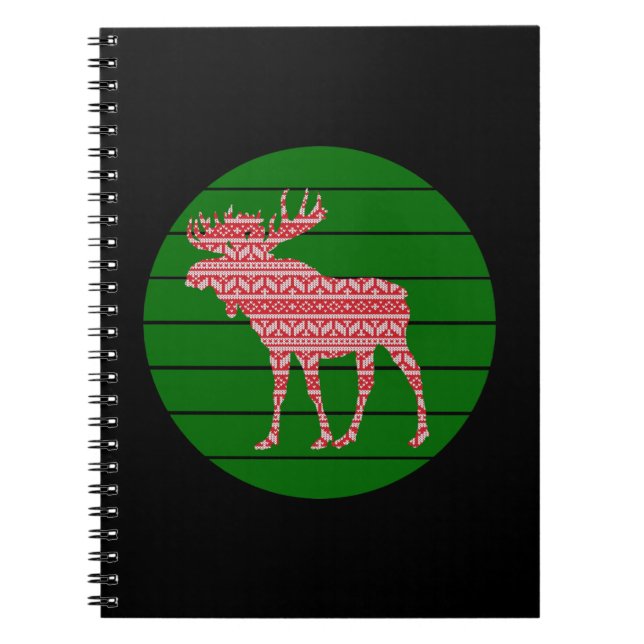 CADERNO ESPIRAL FELIZ NATAL ALCE CERVO (Frente)