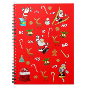 Caderno Espiral Feliz Natal Belo Velho Natal 25 de dezembro Natal