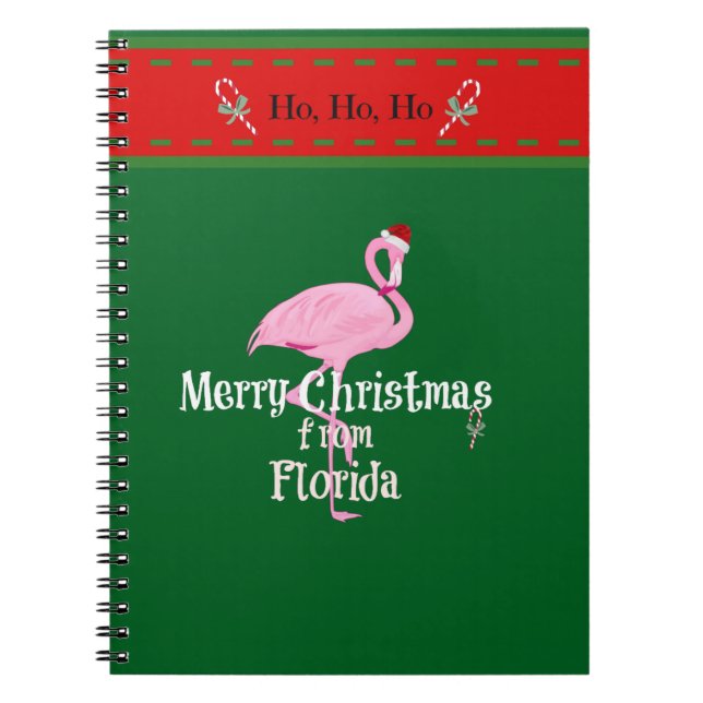 Caderno Espiral Feliz Natal da Flórida (Frente)