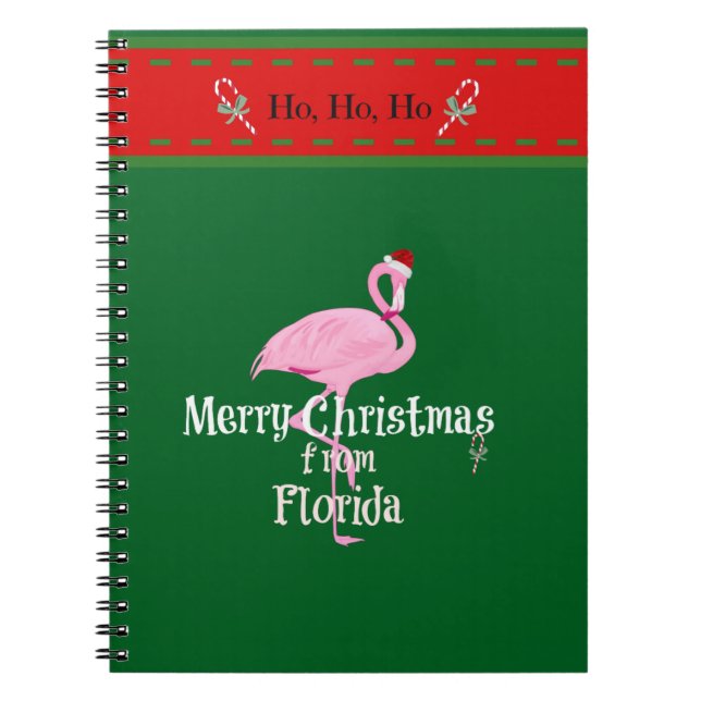 Caderno Espiral Feliz Natal da Flórida (Frente)