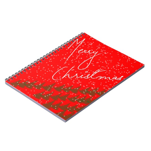 Caderno Espiral Feliz Natal Desenhado à Mão (Left Side)