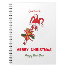 Caderno Espiral Feliz Natal e Ano Novo Minimalista
