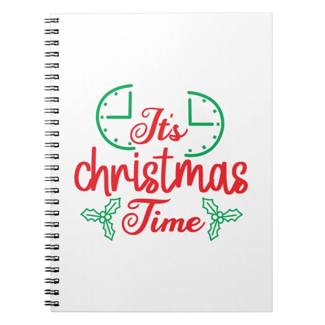 Caderno Espiral Feliz Natal É Hora De Natal (Frente)