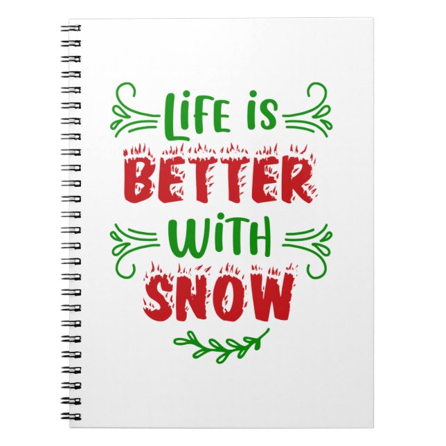 Caderno Espiral Feliz Natal É Melhor Com Neve (Frente)