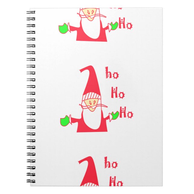 Caderno Espiral Feliz Natal Feliz Papais noeis Engraçados de Natal (Frente)