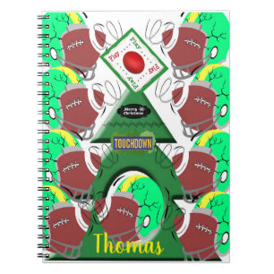 Caderno Espiral Feliz Natal Futebol de Notebook Espiral
