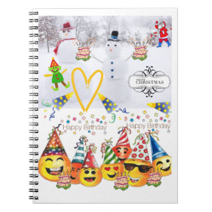 Caderno Espiral Feliz Natal Notebook