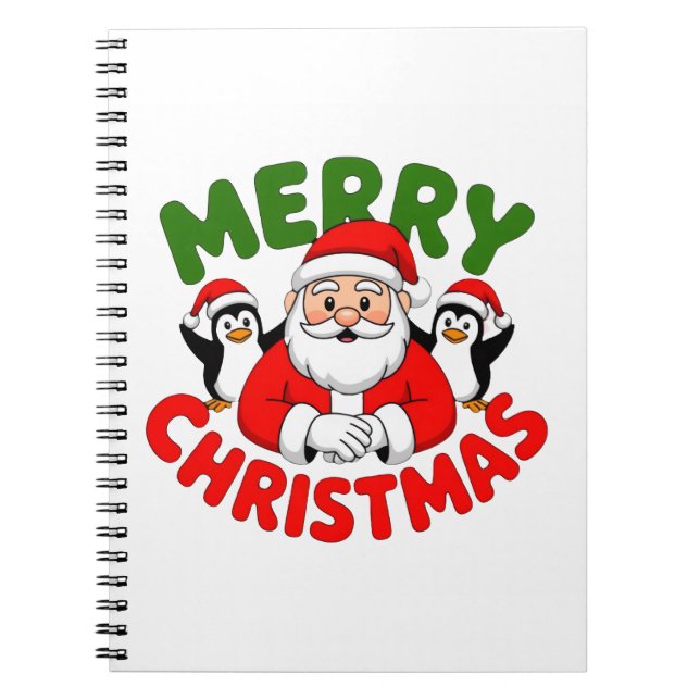 Caderno Espiral Feliz Natal Papai Noel (Frente)
